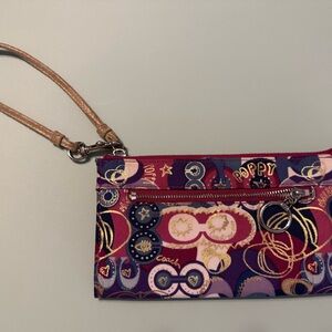 Coach Poppy Multicolor Wristlet